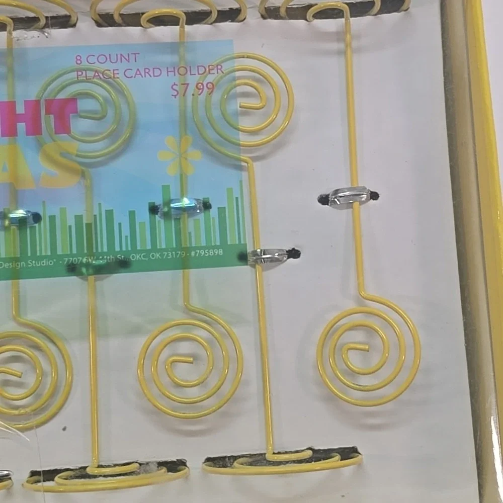 Set‎ Of 14 Bright Ideas Spiral Place Card Holders
